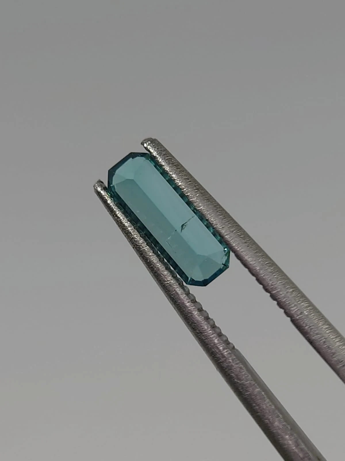 0.6ct Natural Lagoon Blue Tourmaline Emerald Shape Loose Gemstone from Afghanistan — view 1